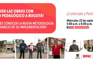 Participa de nuestro Facebook Live: ¡Vuelven las Obras con Saldo Pedagógico a Bogotá!