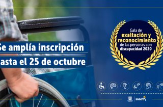 Se amplía plazo de inscripción para la Gala de Exaltación y Reconocimiento de las personas con discapacidad