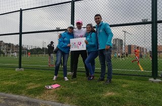  En una cancha y con un balón, niñas, niños y jóvenes de Kennedy le dicen no a la violencia contra la mujer