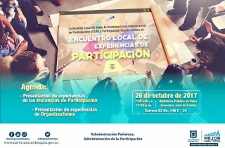 Suba será escenario del Encuentro Local de Experiencias de Participación