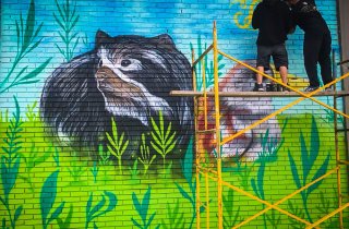 Con un mural, participación Bogotá le rinde homenaje al Oso Andino y a la Tingua